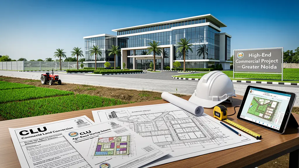 Greater Noida CLU commercial land conversion norms for agri-based startup government scheme