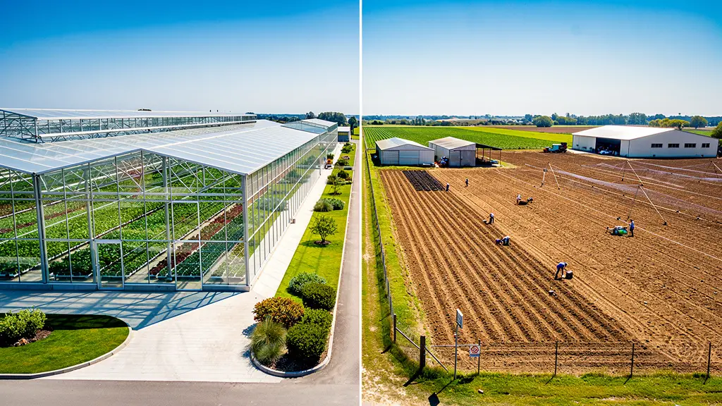 Polyhouse  vs Traditional Agriculture